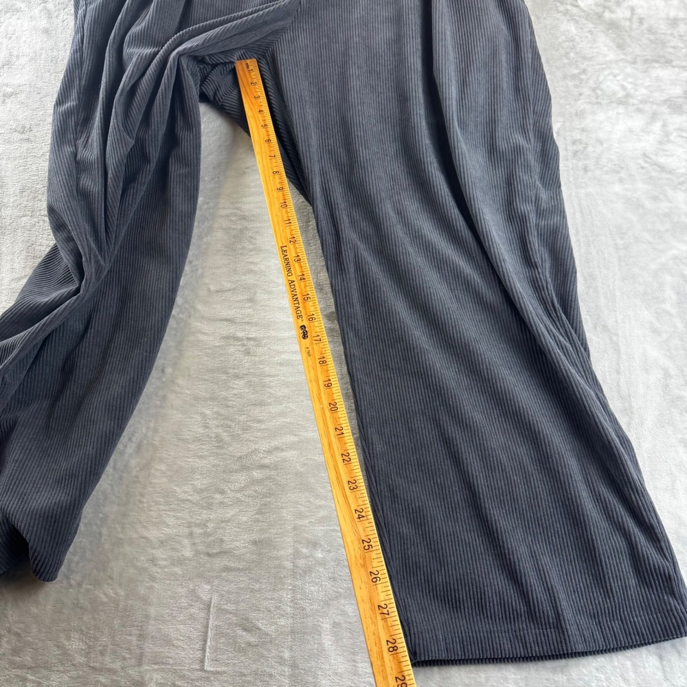 Halara Corduroy Pants Women 2X Gray Pleated Wide Leg High Rise (1734) - Picture 8 of 10